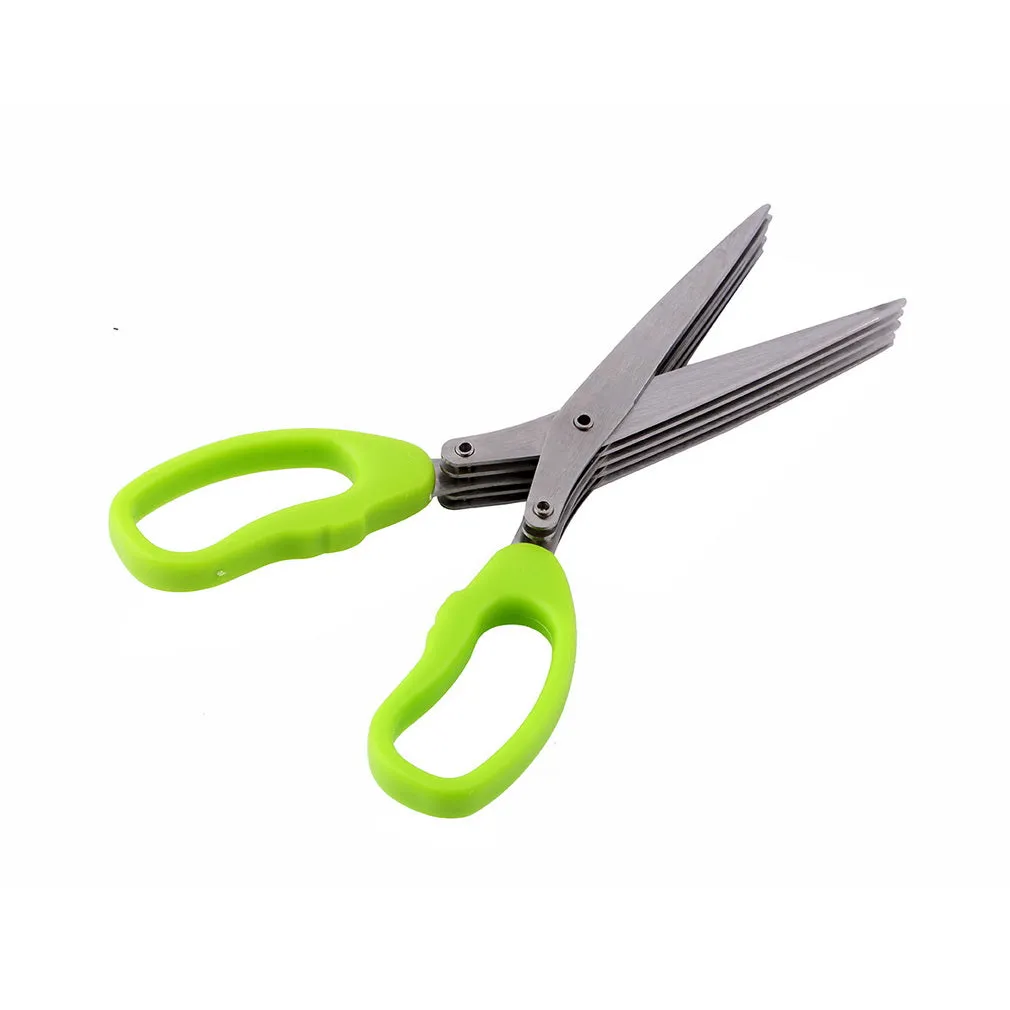Stainless steel 5 Layer Scissors Multi tool,Durable, Safe easy Use, dishwasher safe, 5 blades