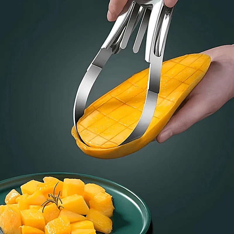 Stainless Steel Mango Cutter & Fruit Slicer – Practical Melon, Divider Peeler Knife