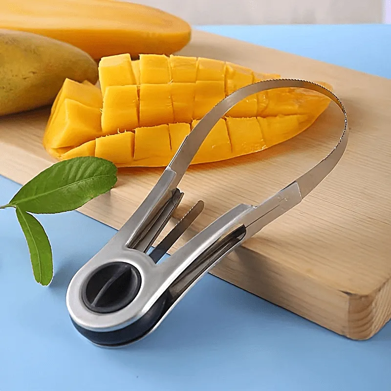 Stainless Steel Mango Cutter & Fruit Slicer – Practical Melon, Divider Peeler Knife