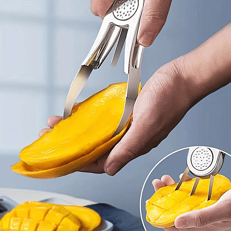 Stainless Steel Mango Cutter & Fruit Slicer – Practical Melon, Divider Peeler Knife