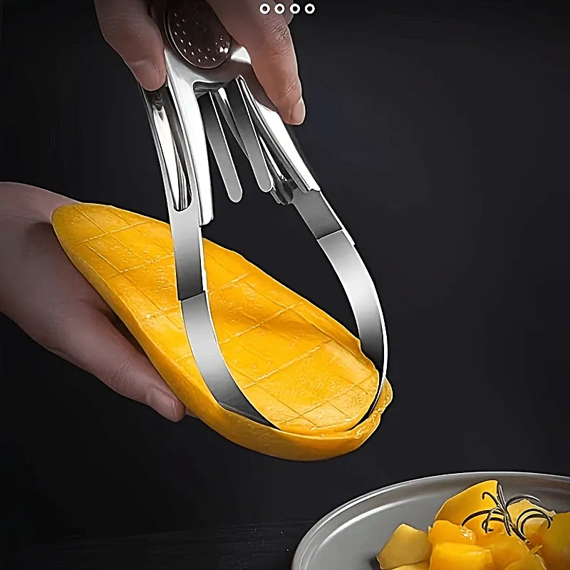 Stainless Steel Mango Cutter & Fruit Slicer – Practical Melon, Divider Peeler Knife