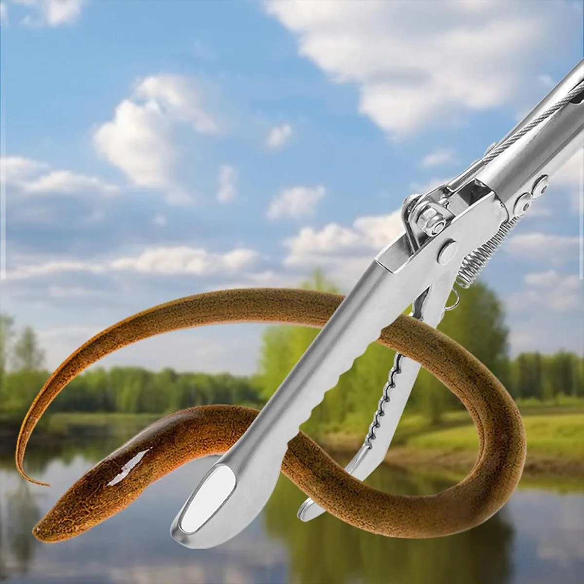 Stainless Steel Multi-Purpose Folding Eel Clip Anti Dislodgement Fishing Tool