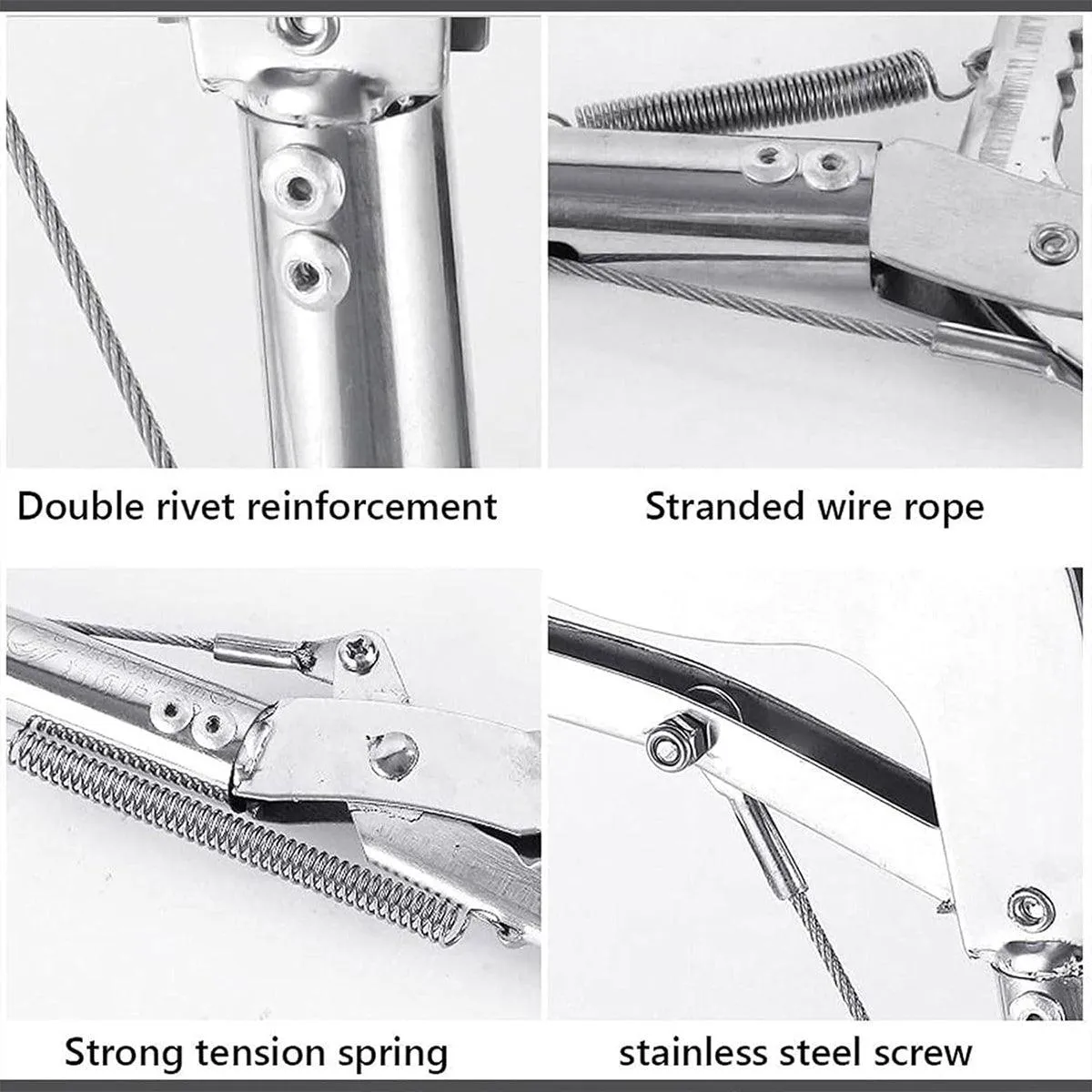 Stainless Steel Multi-Purpose Folding Eel Clip Anti Dislodgement Fishing Tool