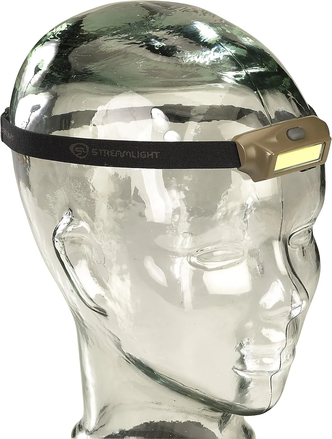 Streamlight 61707 Bandit 135-Lumen USB Rechargeable Green LED Headlamp with Elastic Head Strap, Clip, and USB Cable, Coyote
