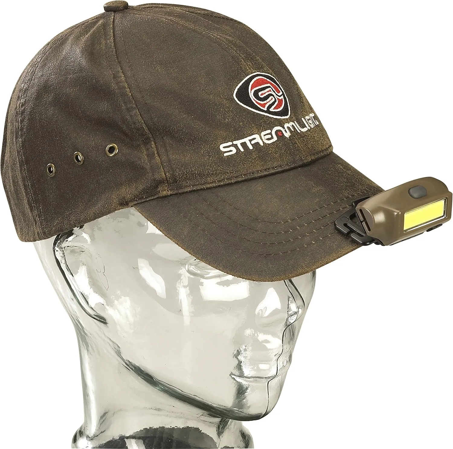 Streamlight 61707 Bandit 135-Lumen USB Rechargeable Green LED Headlamp with Elastic Head Strap, Clip, and USB Cable, Coyote