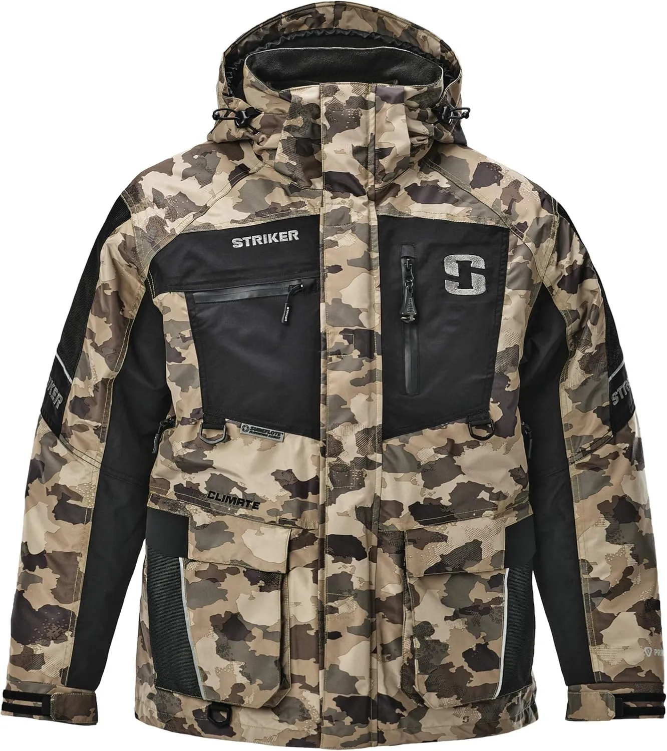 Striker Men’s Climate 3-in-1 Insulated, Waterproof Ice Fishing Jacket with Sureflote Flotation Technology