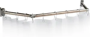 Stromberg Carlson EXT-3542S Extend-A-Shower RV Rod - Hinged Design for 35" to 40" Openings Flexible, Spacious, and Durable Shower Curtain Rod - Folding Mechanism for Compact Storage - Satin