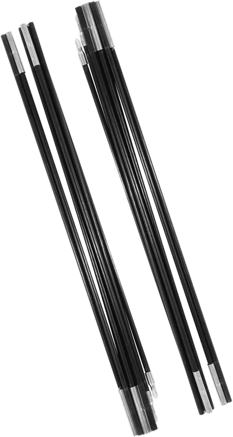 Sturdy Fiberglass Camping Tent Pole Bars Support Rods, Portable Awning Frames Kit for 5-6 Person Camping Tent, Replacement Parts