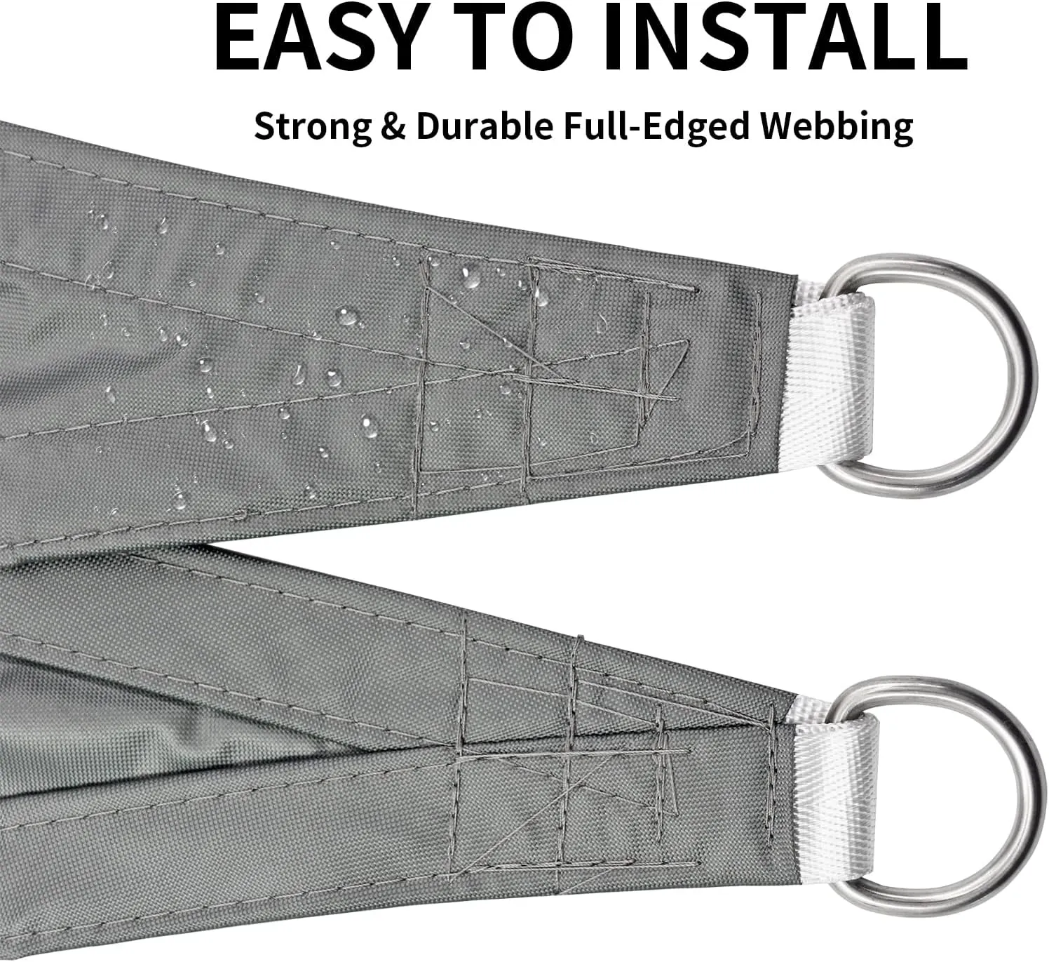 Sun Shade Sail Outdoor Patio, Waterproof & UV Blocking 6.5' x 10' Grey Rectangle Canopy Sunshade Tarps for Backyard, Deck (We Make Custom Size)