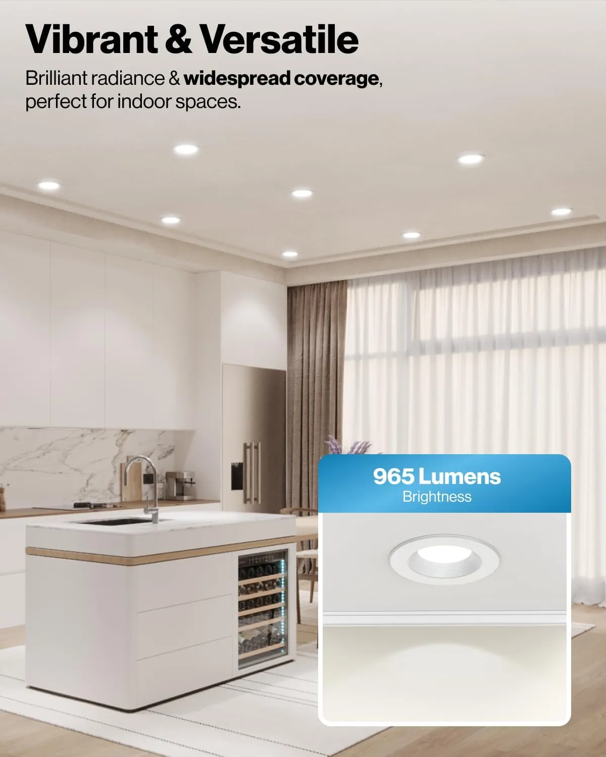 Sunco 12 Pack Retrofit LED Recessed Lighting 6 Inch, 2700K Soft White, Dimmable Can Lights, Baffle Trim, 13W=120W, 965 LM, Damp Rated.