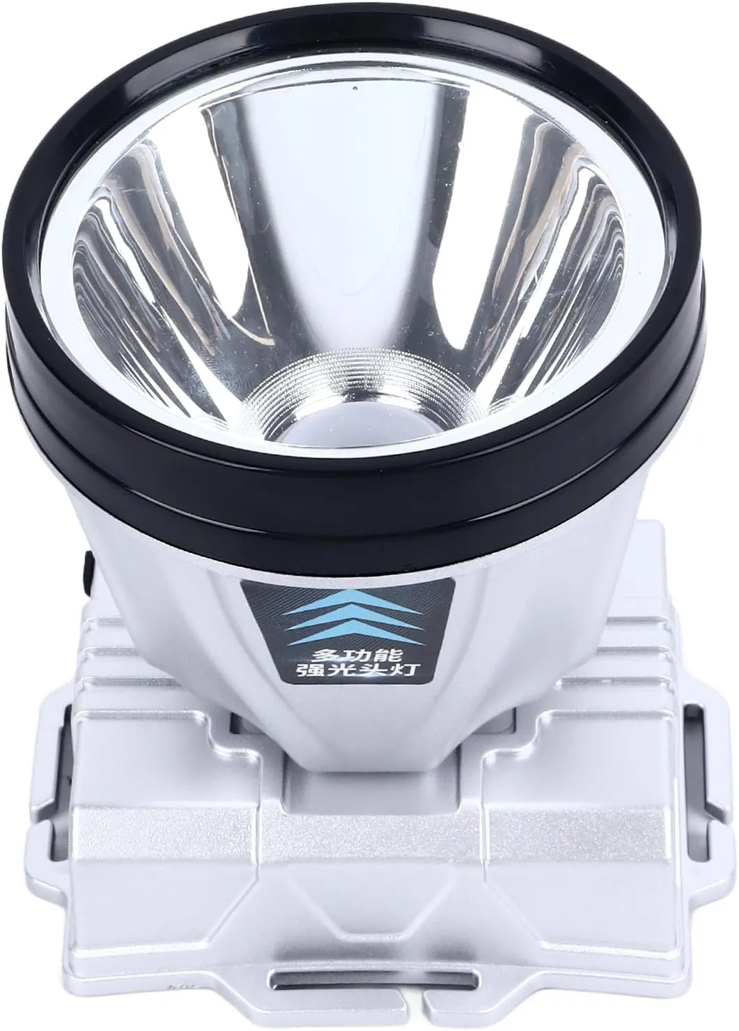 Super Bright Headlamp with Power Display 1600mAh Silver 2 Speed Dimming Rechargeable Portable Head Flashlight for Fishing White Light Dazzling That Clearl Super Bright (White Lighting)