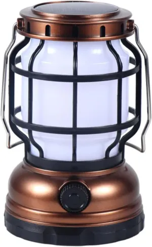 SUPVOX 1Set Retro Style Rechargeable Camping Lantern Multi Function Tent Light for Outdoor Adventures Energy Saving Portable Design with Brightness for Camping