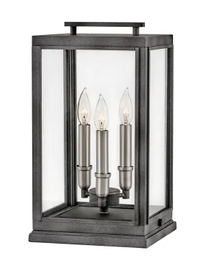 Sutcliffe LED Outdoor Lantern in Aged Zinc