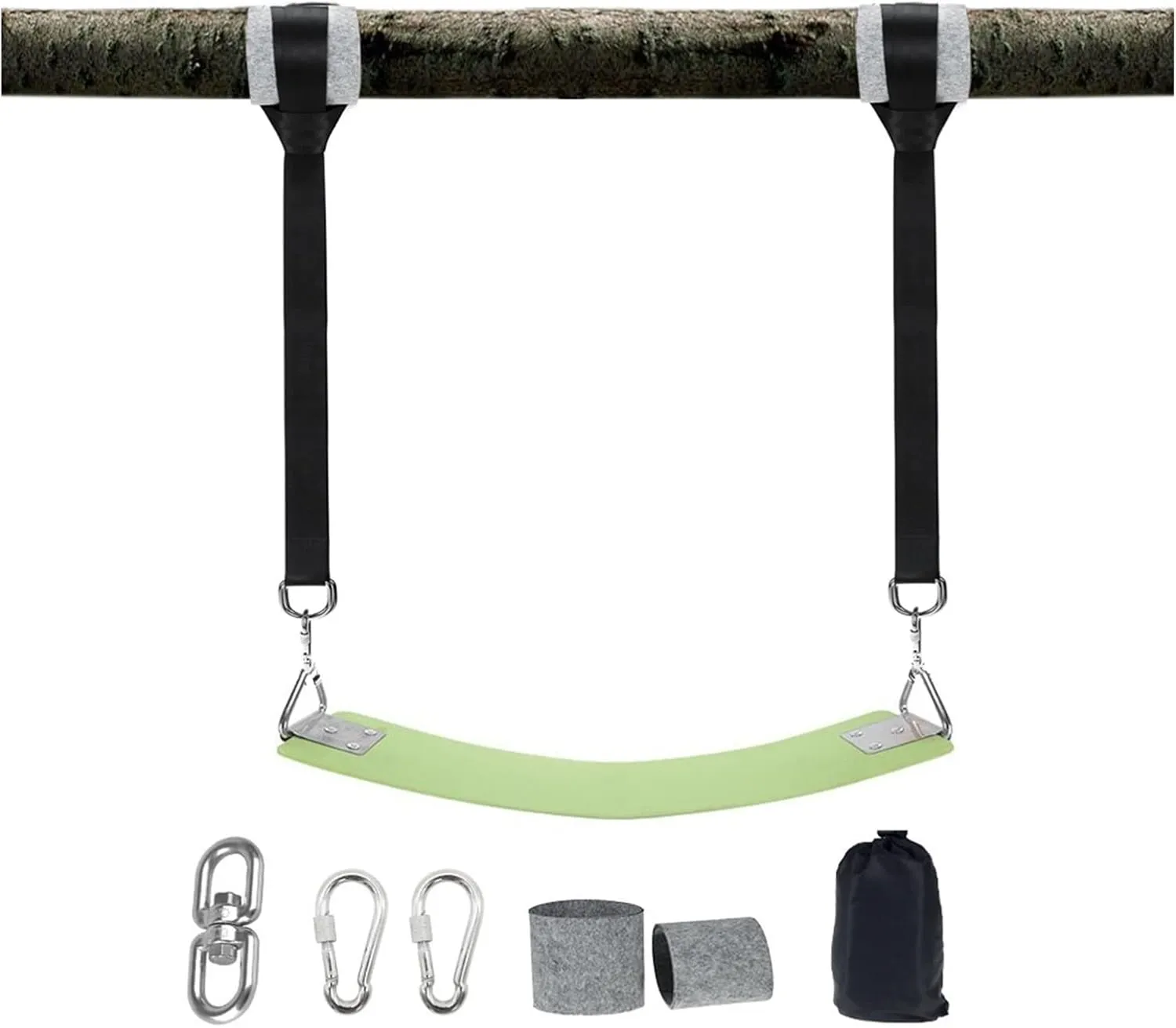 Swing Garden Swing, Heavy Duty Suspension Kit Hammock, 350kg Weight, Safe and Durable, Garden Swing Strap with Locking Carabiner Swing seat (Color : Swing Board)