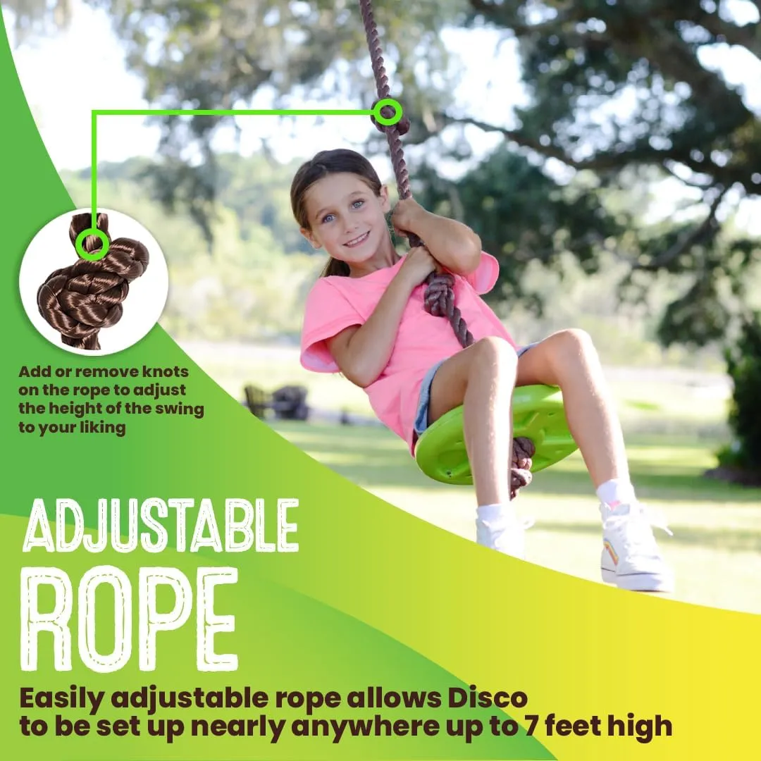 Swurfer Disco Tree Swing - Swing Sets for Backyard, Outdoor Swing, Swingset Outdoor for Kids, Easy Installation, Heavy Duty, Adjustable