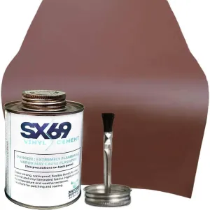 SX 69 Vinyl Repair Kit | Inflatable Bounce House Repair Kit | Includes 4 Ounce Adhesive and Vinyl Roll | for Flexible, Waterproof Repairs of Tears, Punctures, and Holes