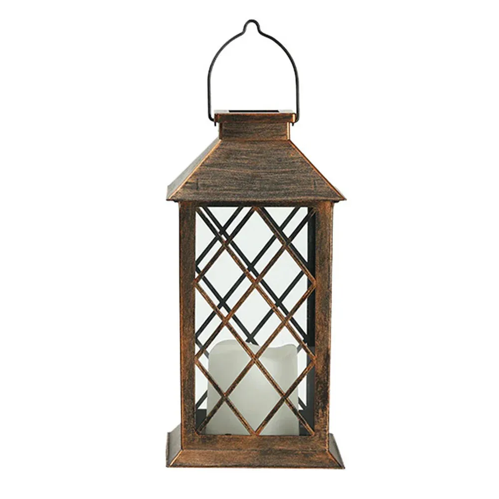 Taavita Solar Garden Lantern with LED Candle – Weatherproof Decoration for Terrace and Outdoor Area