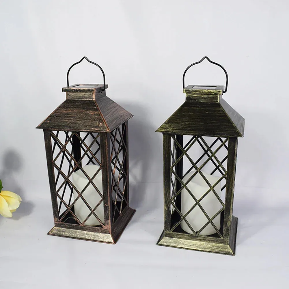 Taavita Solar Garden Lantern with LED Candle – Weatherproof Decoration for Terrace and Outdoor Area