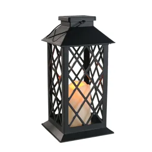 Taavita Solar Garden Lantern with LED Candle – Weatherproof Decoration for Terrace and Outdoor Area