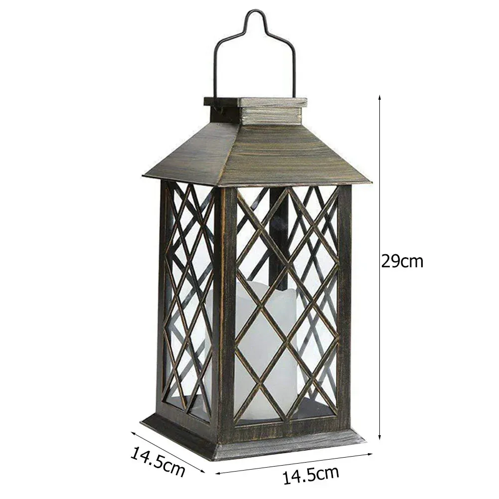 Taavita Solar Garden Lantern with LED Candle – Weatherproof Decoration for Terrace and Outdoor Area