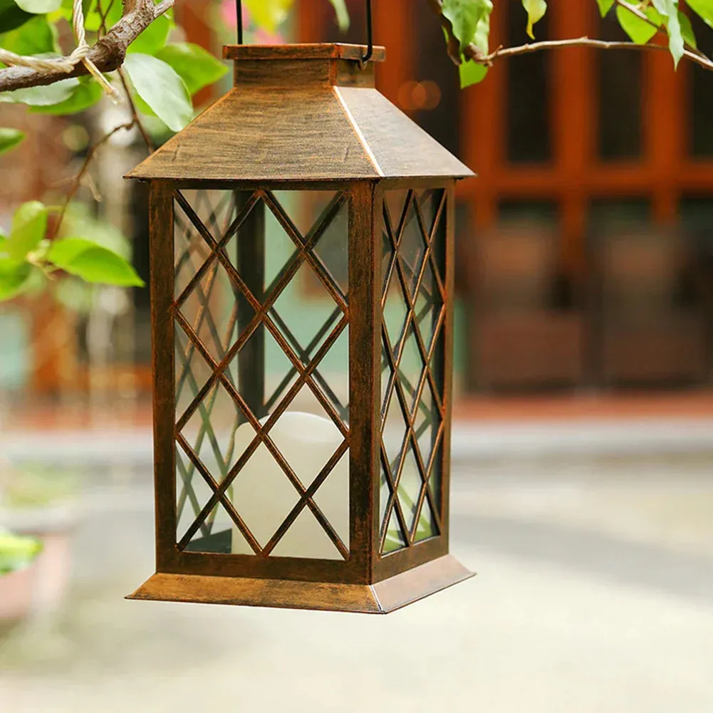Taavita Solar Garden Lantern with LED Candle – Weatherproof Decoration for Terrace and Outdoor Area