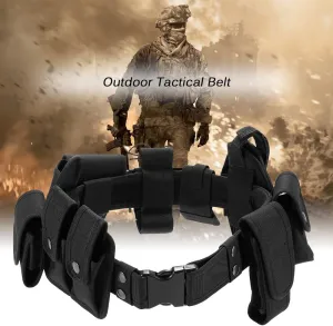 Tactical Military Training Polices Guard Utility Kit with QD Buckle Oxford Cloth Police Enforcement Belt