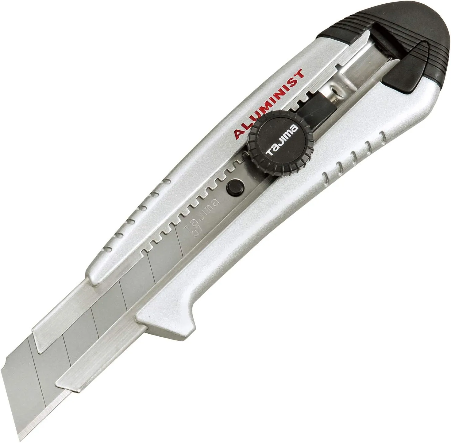 TAJIMA Utility Knife - 1" 7-Point Rock Hard Magazine Snap Blade Box Cutter with Dial Lock & 3 Rock Hard Blades - AC-701S