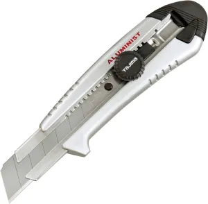 TAJIMA Utility Knife - 1" 7-Point Rock Hard Magazine Snap Blade Box Cutter with Dial Lock & 3 Rock Hard Blades - AC-701S