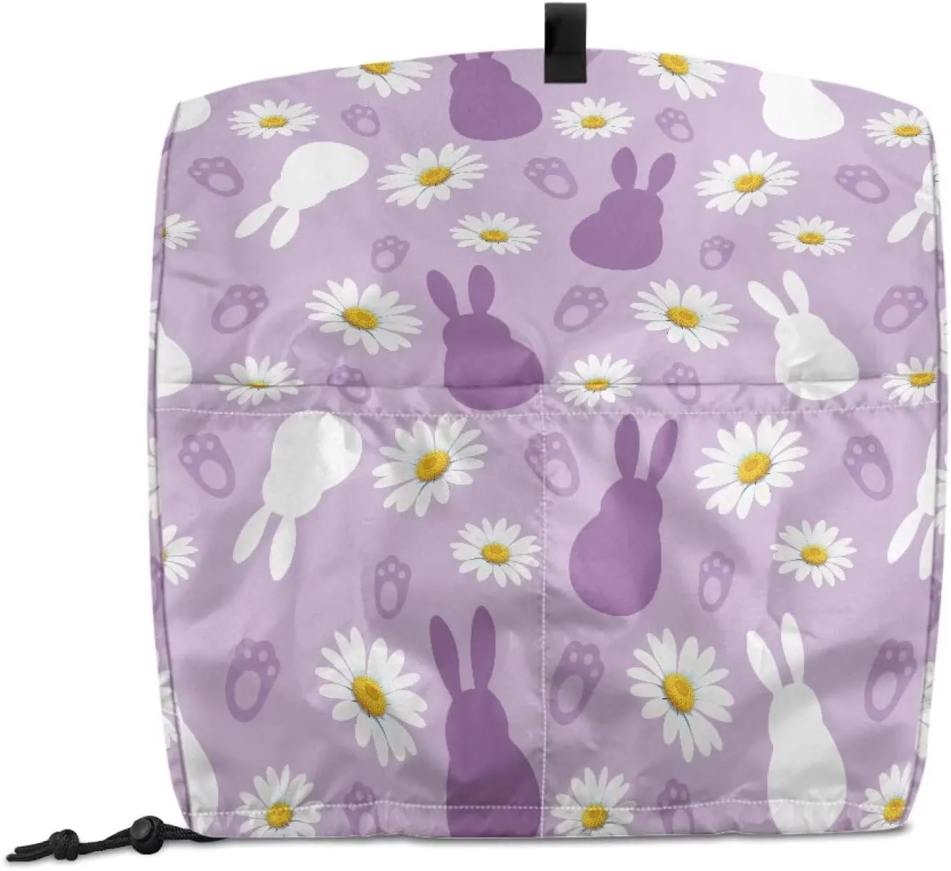 Talayituse Rabbit Paw Daisy Print Stand Mixer Cover Compatible with Kitchen Aid 4.5-5 Quart, Easter Decor Dust Cover with Handle for Coffee Maker, Waterproof Blender Appliance Organizer Bag, Small