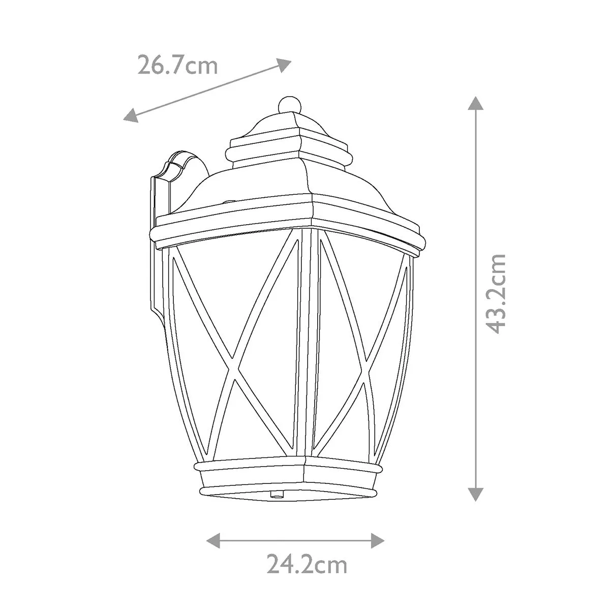 Tangier 1 Light Large Wall Lantern | Olde Bronze