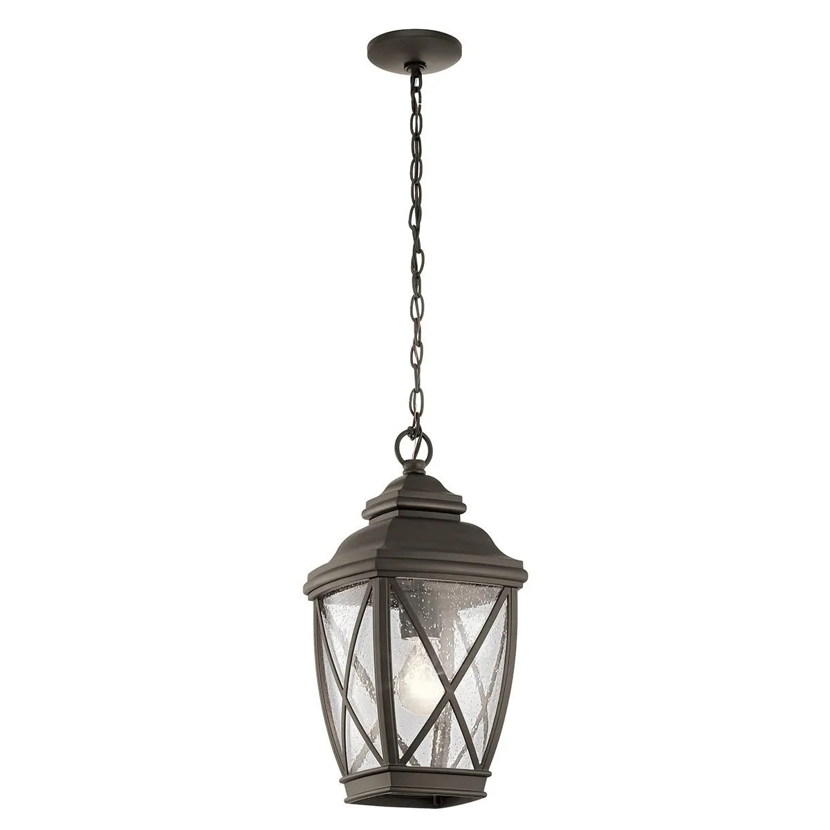 Tangier 1 Light Medium 7.5" Chain Lantern | Olde Bronze