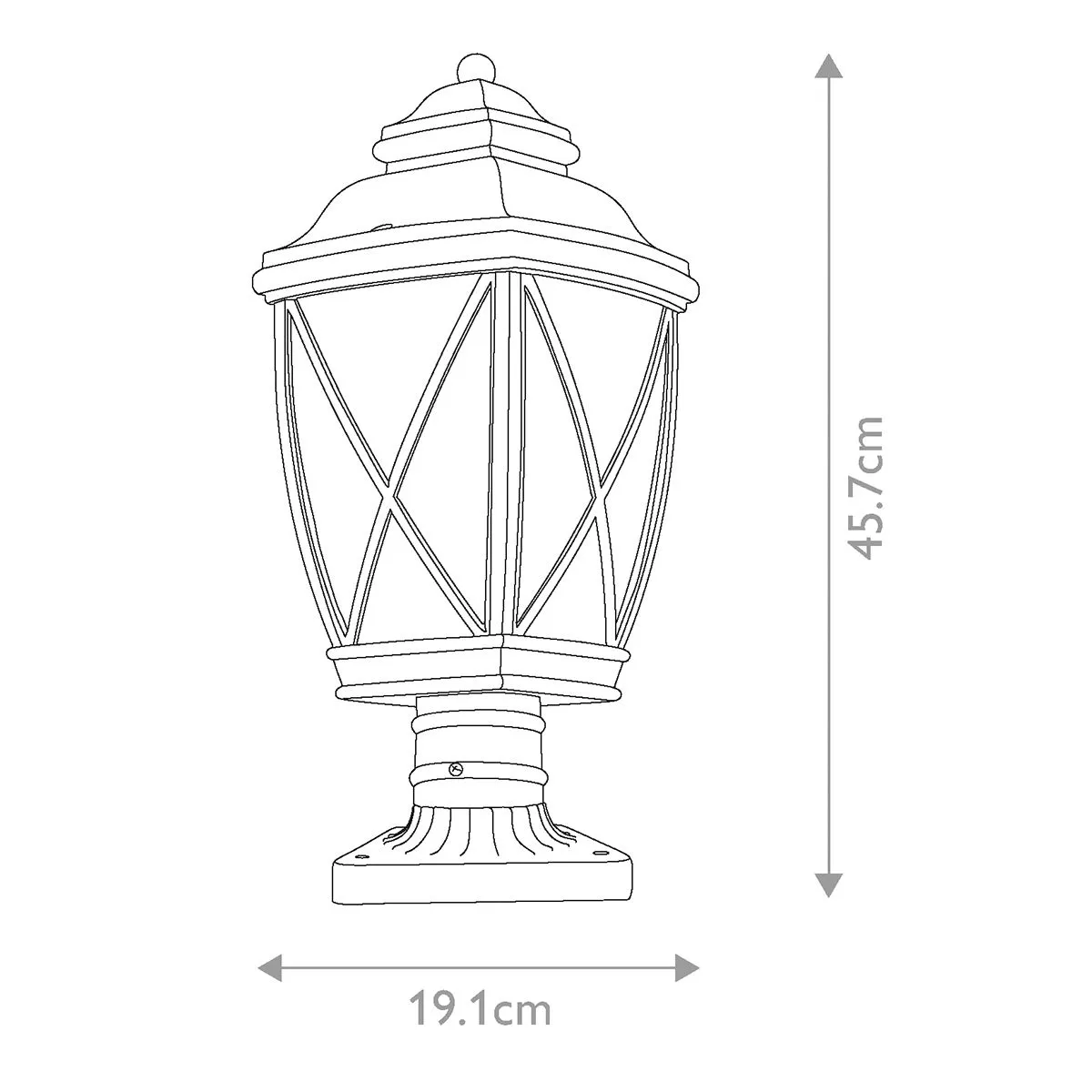 Tangier 1 Light Medium 7.5" Pedestal | Olde Bronze