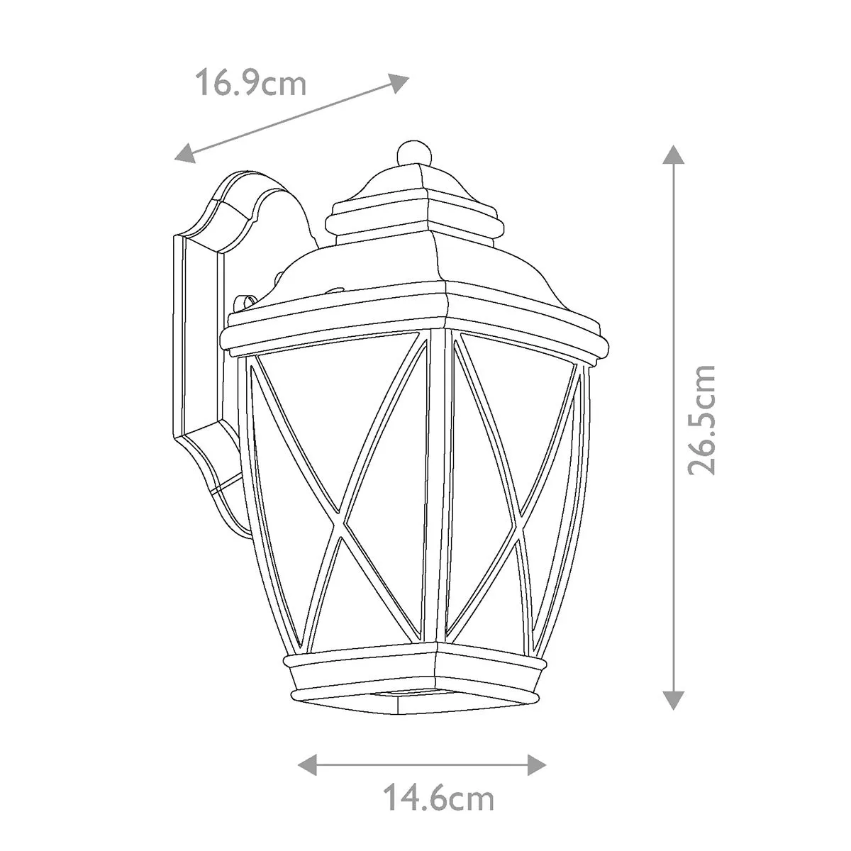 Tangier 1 Light Small Wall Lantern | Olde Bronze