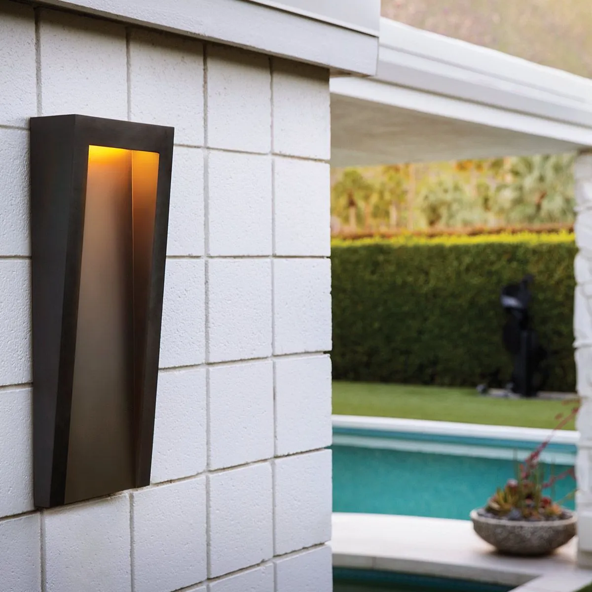 Taper LED Wall Lantern | Textured Black