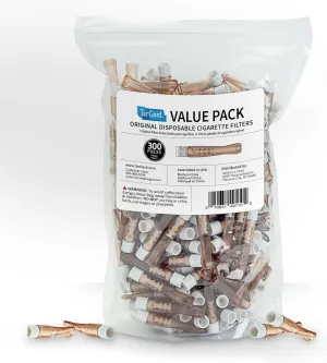 TarGard Venturi Style Disposable Filters | 2,400-3,000  Cigarettes Filtered per 300 Bulk Economy Pack | Effective XL Filter, Not Just A Holder | Amber