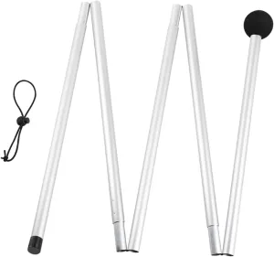Tarp Pole Canopy Rods Beach Bracket Foldable for Canopy Poles Replacement 160cm/200cm Shelter Building Adjustable Tent Rods