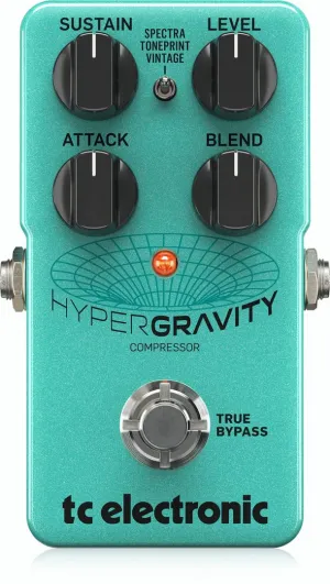 TC Electronic HYPERGRAVITY COMPRESSOR Exceptional Multiband Compression Pedal with Vintage Compressor Mode and Built-In TonePrints*
