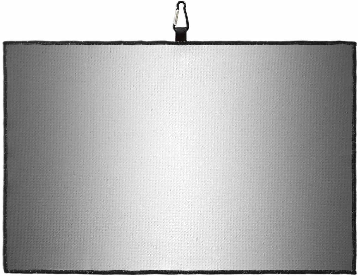 Teamery Golf Towel for Golf Bags, Modern Grey White Gradual Simple Artistic Style Golf Accessories for Men, Cooling Towels with Carabiner Clip, 24x16in Waffle Microfiber Yoga Towel for Gym