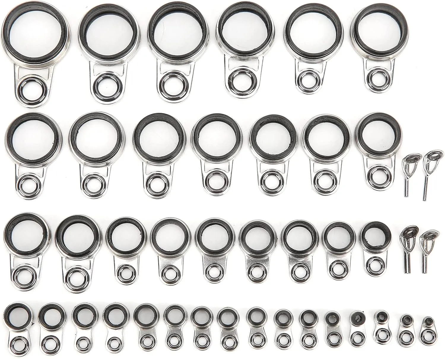 Telescopic Surf Casting Rod Guides Kit, Fishing Rod Repair Kit Easy to Carry for Fishing