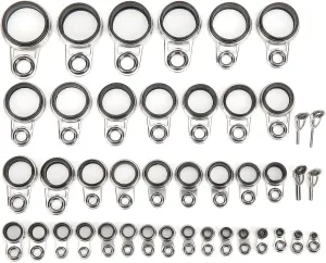 Telescopic Surf Casting Rod Guides Kit, Fishing Rod Repair Kit Easy to Carry for Fishing