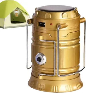 Tent Lights for Camping, Foldable Solar Powered LED Lantern, 3 Lighting Modes Electric Lantern with Handle, Tent Lantern Lamp for Outdoor Activities