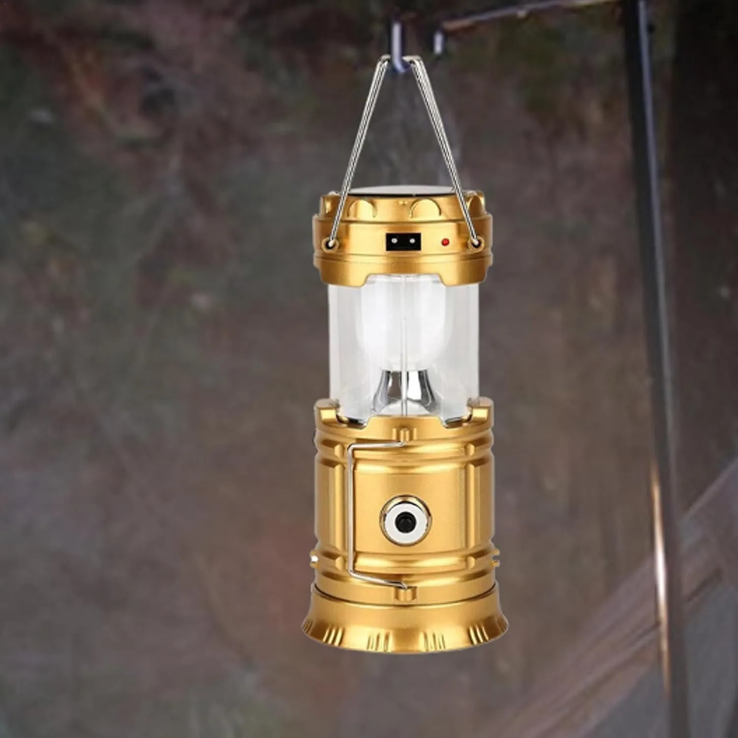Tent Lights for Camping, Foldable Solar Powered LED Lantern, 3 Lighting Modes Electric Lantern with Handle, Tent Lantern Lamp for Outdoor Activities