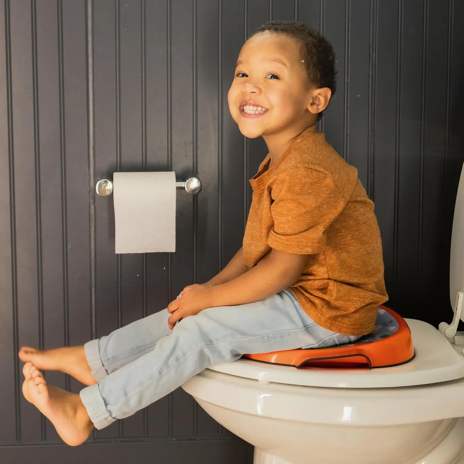 The First Years Disney Mickey Mouse Renewed Toddler Potty Seat - Made from 50% Recycled Material - Toddler Toilet Seat Attachment for Potty Training - Ages 18 Months and Up