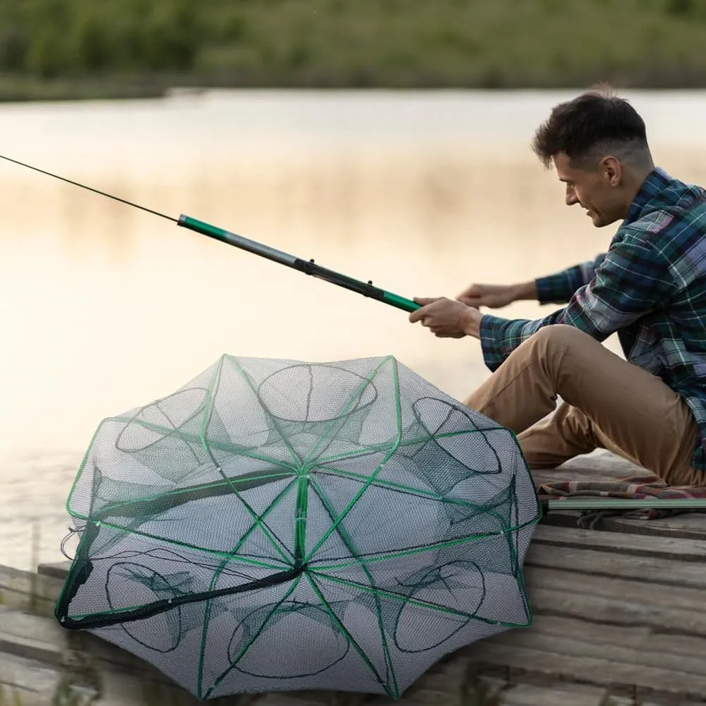 The Magic Foldable Fishing Trap, Auto-Foldable Strengthened Fishing Trap Net Fishing Kit,Fishing Bait Trap Portable Fishing Net for Crab Crayfish Fish Minnow Shrimp
