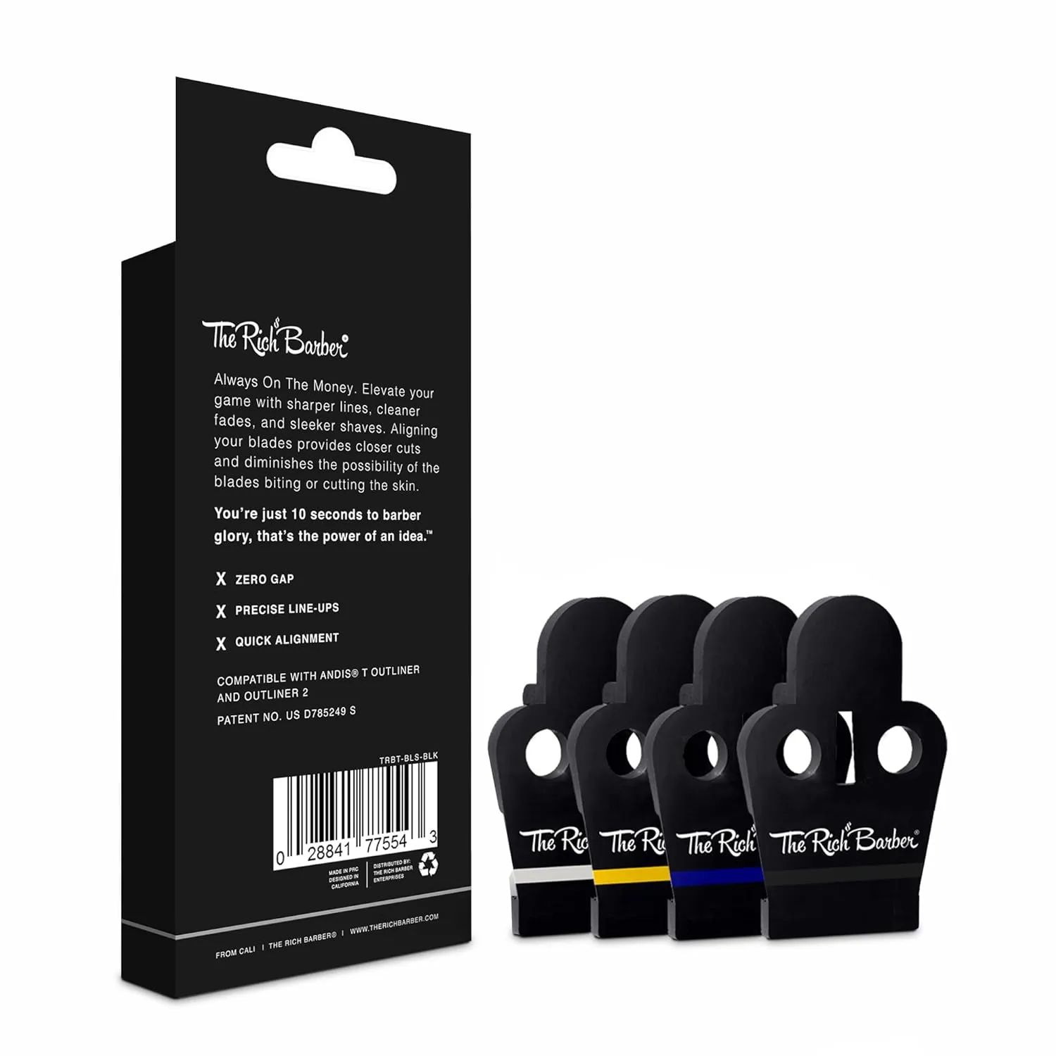 The Rich Barber On The Money 10-Second Blade Setter - Zero Gap Tool for Razor, Barber Blade Alignment, Close Shave, Clean Fade, Sharp Line - Hair Stylist & Barber Tools for Home & Professional Use