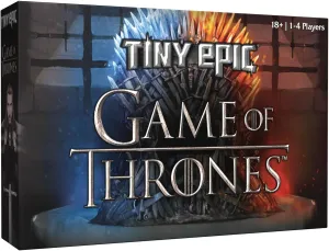 Tiny Epic Game of Thrones Board Game, Strategy Game for Adults & Teens, 1-4 Players, 60  Min Playtime, Play as Iconic Westeros Characters, Custom Dice, Miniatures, Metal Coins, and Wooden Components
