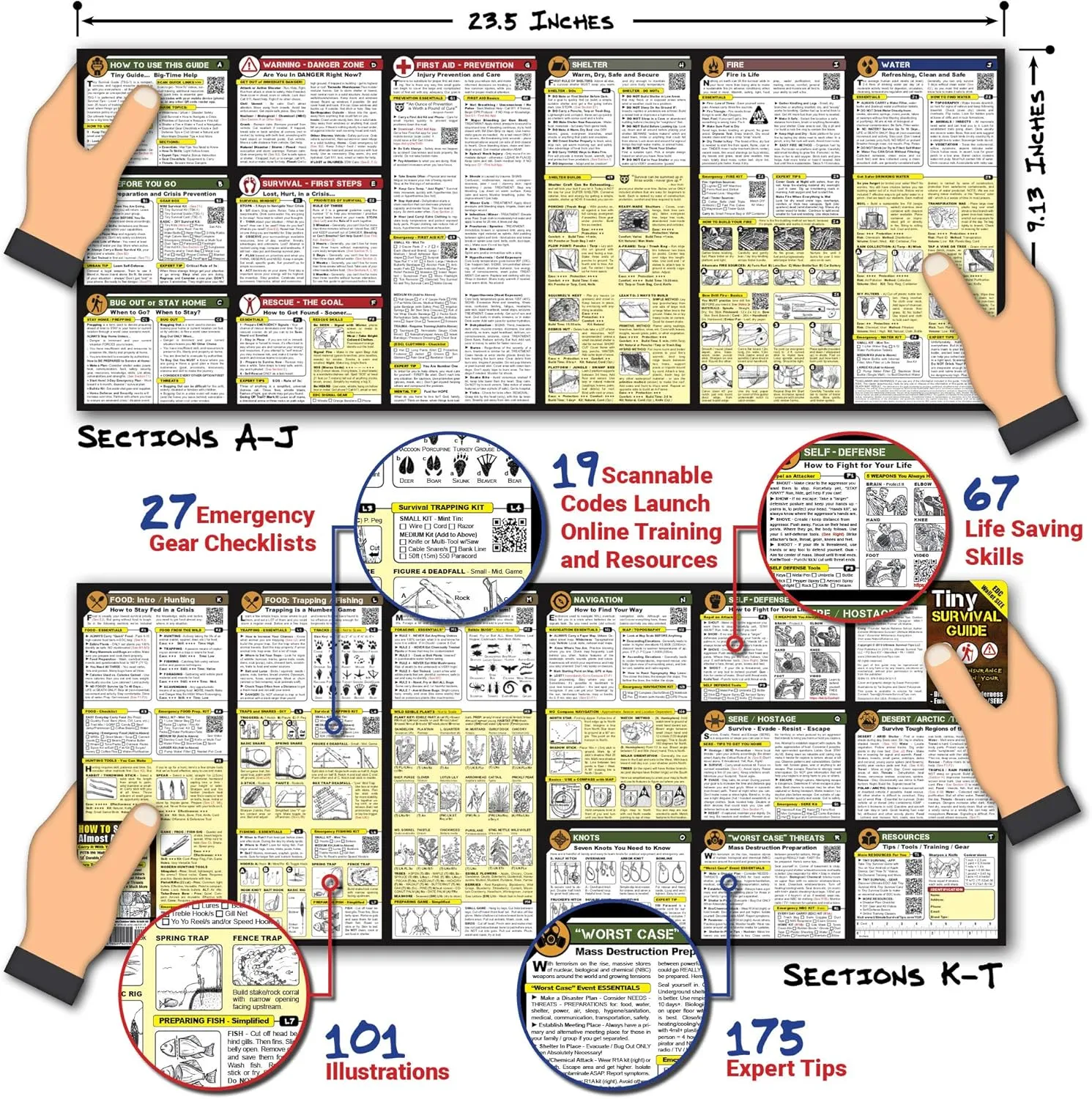 Tiny Survival Guide: A Life Insurance Policy in Your Pocket & Tiny Survival Card: A 17-in-1 Mini Survival Tool for Emergency & Disater Preparedness. Both Fit in Your Wallet and Make a Great Gift!