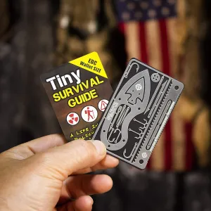 Tiny Survival Guide: A Life Insurance Policy in Your Pocket & Tiny Survival Card: A 17-in-1 Mini Survival Tool for Emergency & Disater Preparedness. Both Fit in Your Wallet and Make a Great Gift!