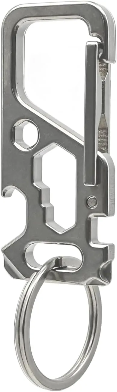 Titanium Carabiner Clip,Carabiner for Keys,Multifunctional Keychain with Keyring,Backpack Accessory,EDC Mens Keychain,Cool Gadget for Daily Use