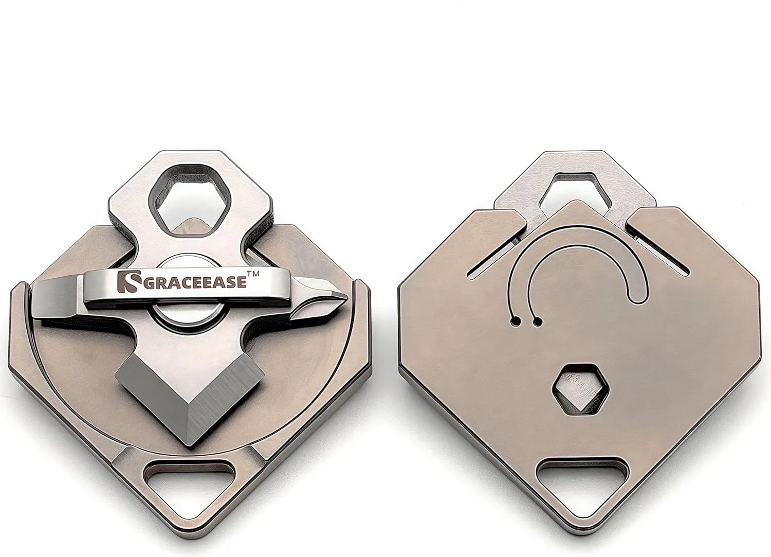 Titanium EDC Multitool, including box opener, screwdriver, M8 wrench and other functions, is a versatile companion for everyday carrying and outdoor accessories